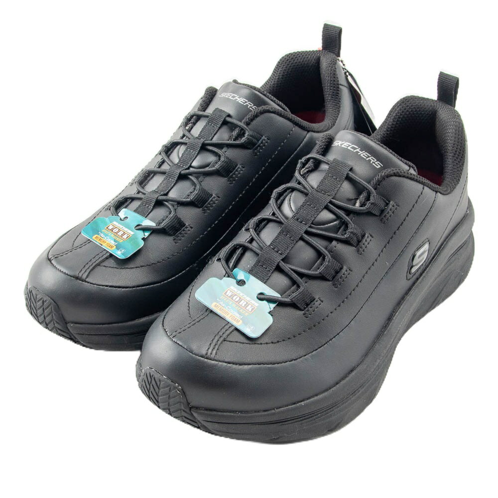 SKECHERS  女工作鞋系列 D'LUX WALKER SR 寬楦款  抗濕滑大底 電氣絕緣 108079WBLK
