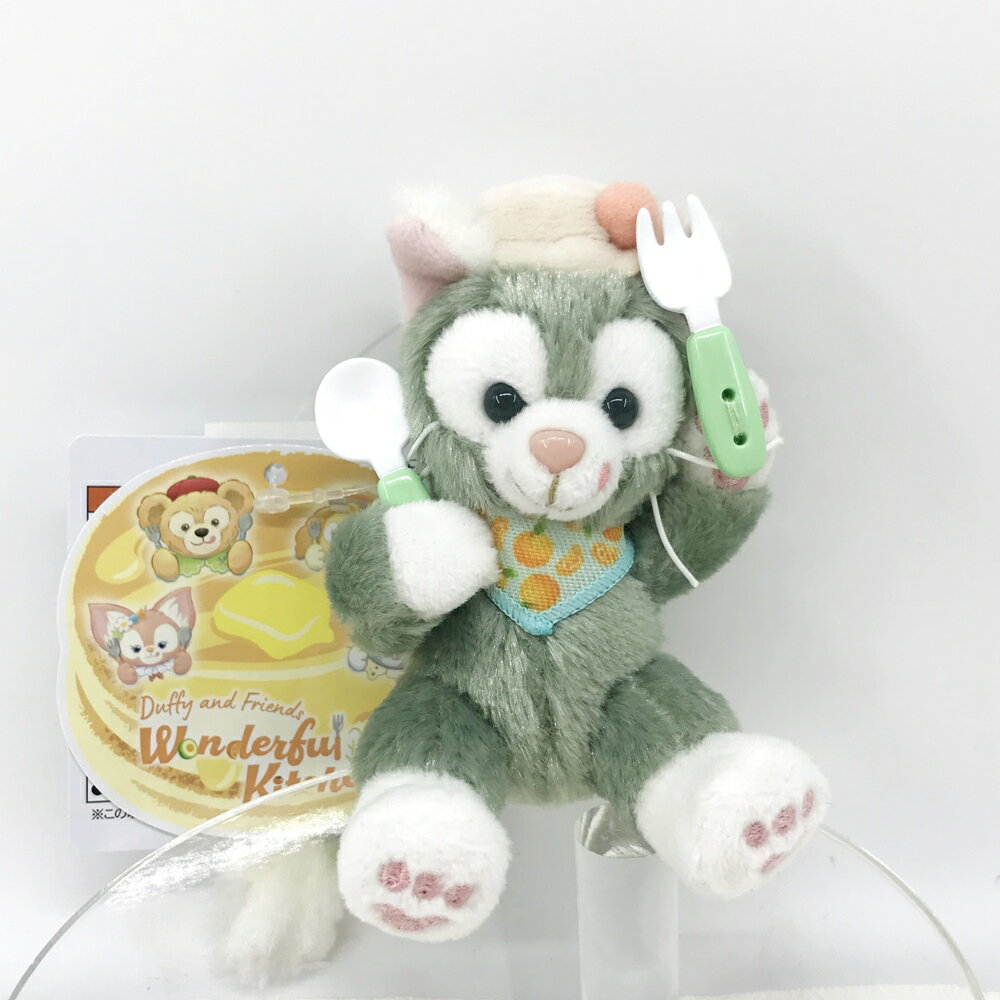 日本東京迪士尼海洋 Wonderful Kitchen 吃貨達菲與朋友們系列 玩偶吊飾(畫家貓)｜小鶴日貨