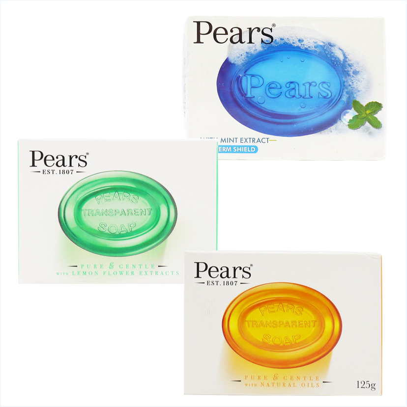 Pears 梨牌 香皂 125g 沁涼清新(藍)/深層潔淨(綠)/溫和保濕(橘)｜全店$199免運