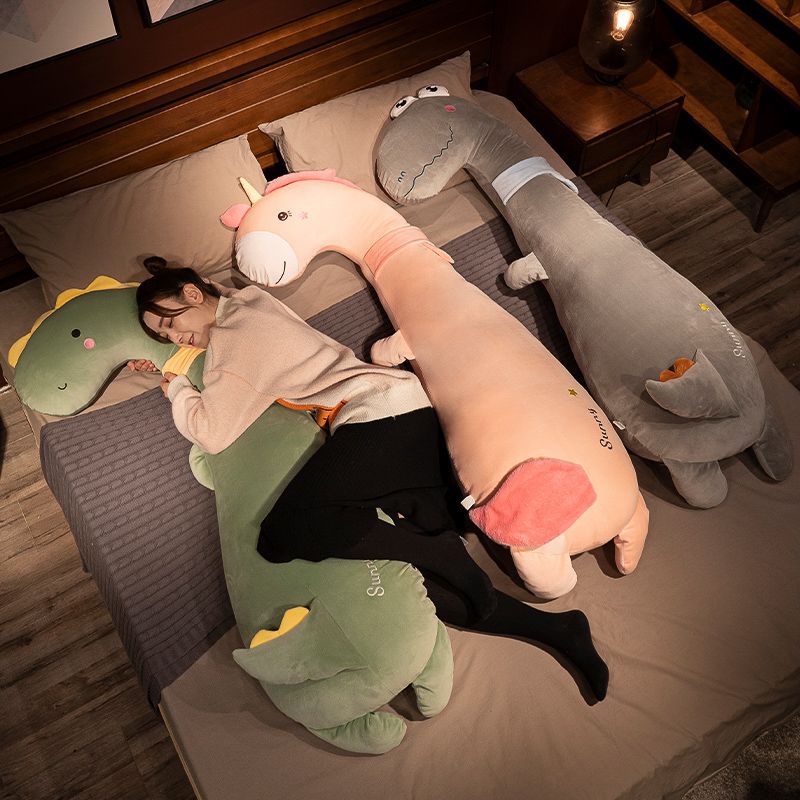 大白鵝恐龍抱枕女生睡覺玩偶男生款娃娃床上毛絨玩具抱睡公仔女孩