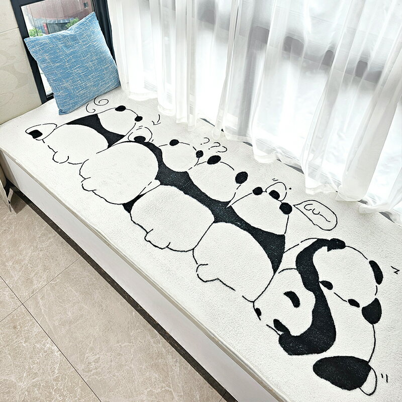 陽台坐墊 飄窗墊 窗台墊 網紅飄窗墊ins風主臥小陽台墊子加厚毛絨飄窗坐墊2023新款窗台墊『ZW5491』