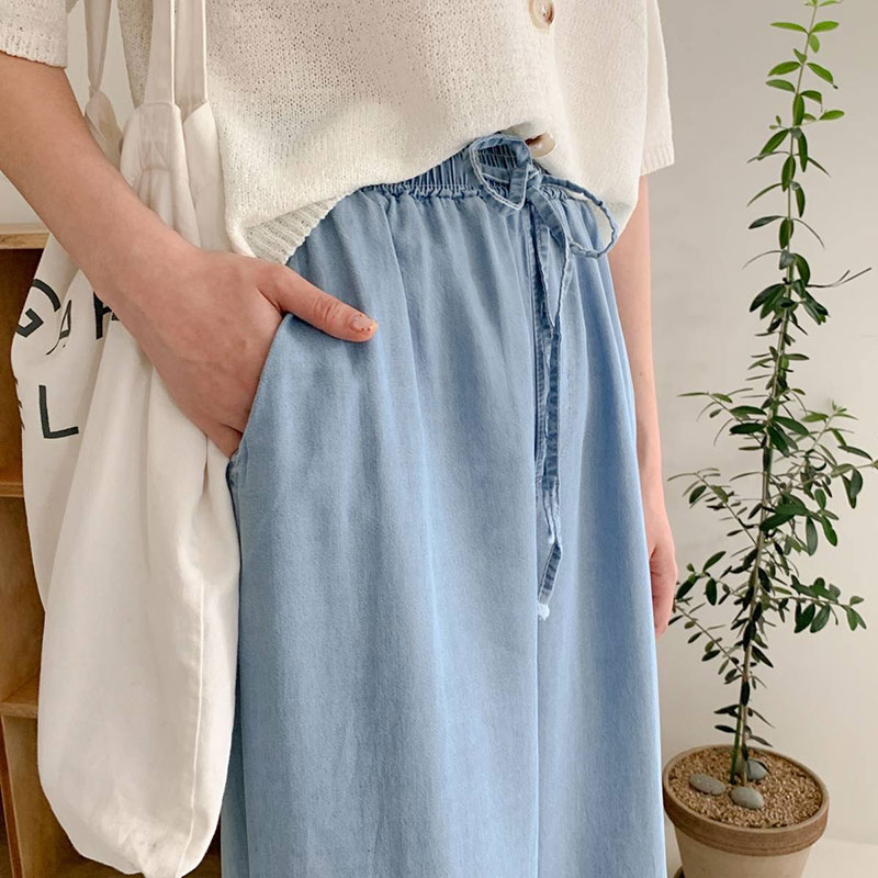 ANNAS 正韓 牛仔寬褲 牛仔褲 牛仔長褲 大寬褲 闊腿褲 寬鬆 顯瘦 高腰 夏天薄款牛仔布 韓國 7