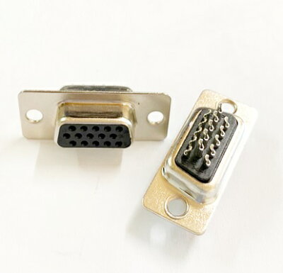 D型接頭 VGA15P 三排焊線式 母頭 D-SUB接頭 -10入/包 (含稅)【佑齊企業 iCmore】