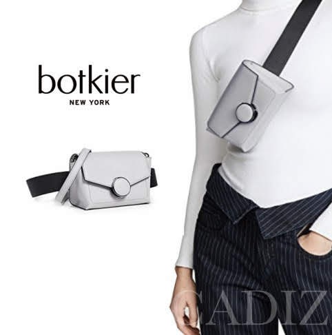 美國正品 Botkier Nolita Belt Bag  灰色簡約中性肩背腰包方形兩用包
