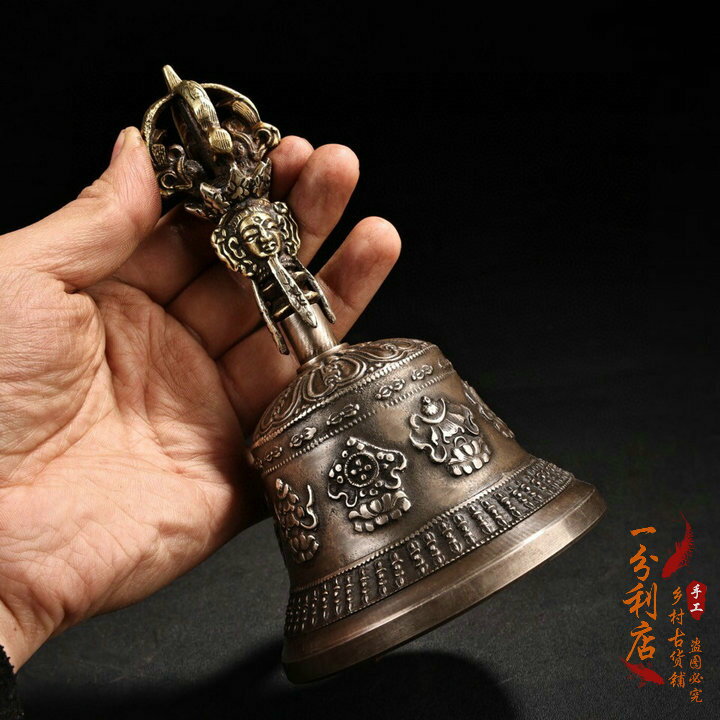 西藏密宗法器尼泊爾九股純銅杵金剛鈴杵法器居家老物件鈴鐺一套價 西藏密宗法器尼泊爾九股純銅杵金剛鈴杵法器居家老物件鈴鐺一套價