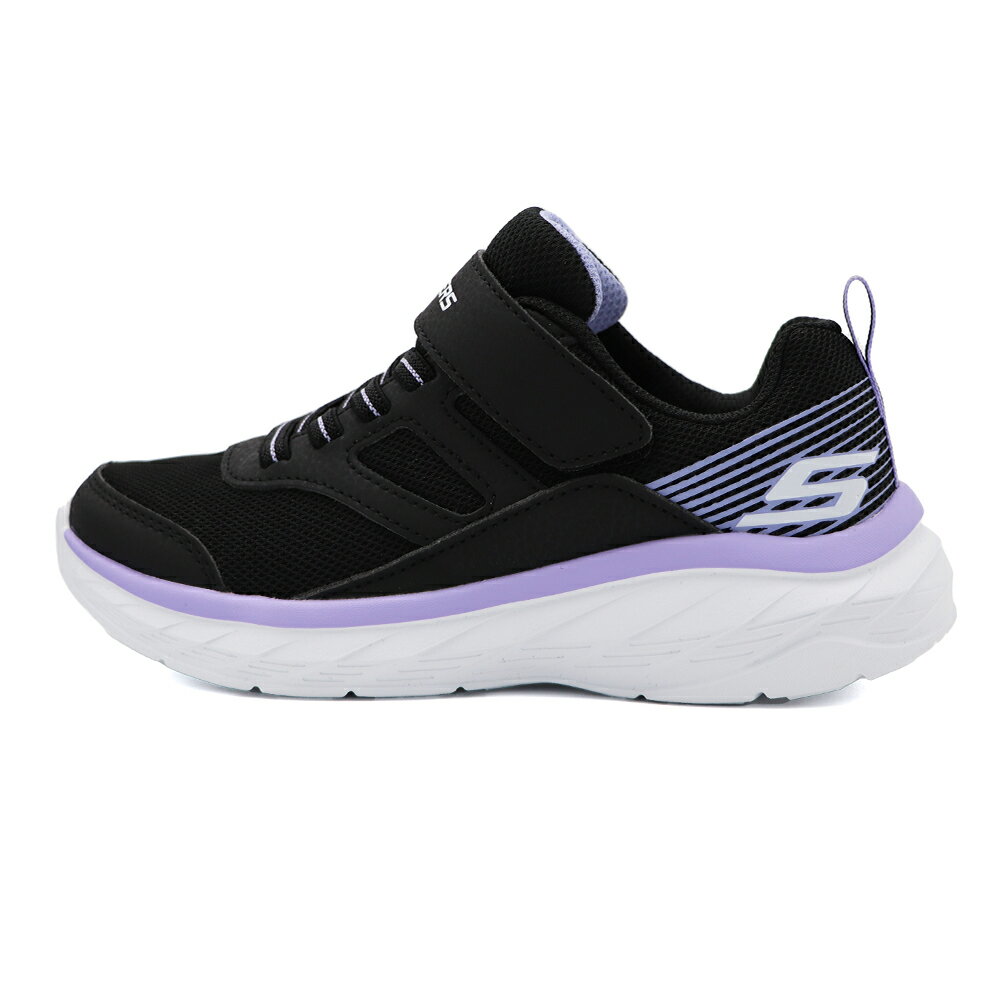 SKECHERS BOUNDLESS 魔鬼氈 運動鞋 中童 黑紫 S0762 (303555LBKLV)