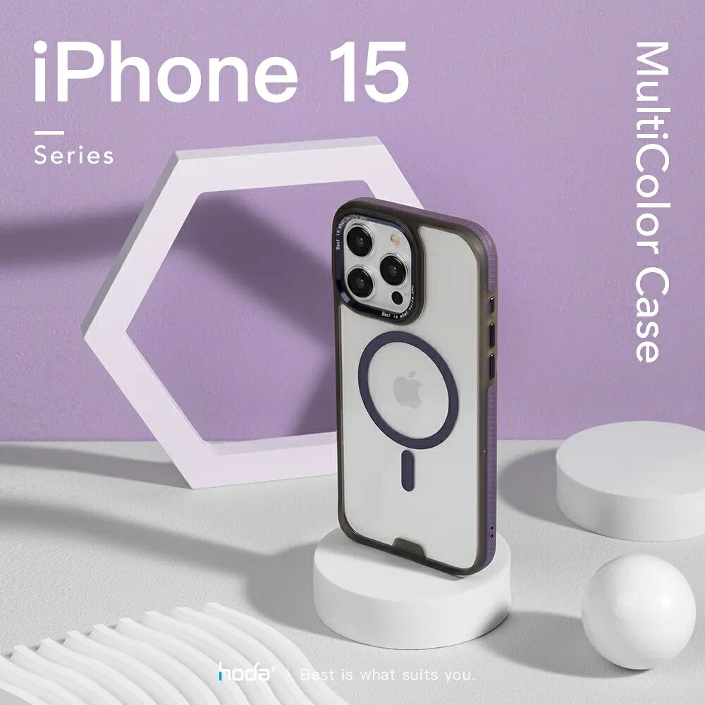 hoda 彩石 支援 magsafe 軍規 防摔殼 保護殼 手機殼 適用 iPhone 15 Plus pro Max 3