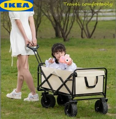 IKEA宜家露營推車可折疊戶外手推野餐車營地車野營拖車拉桿小拉車