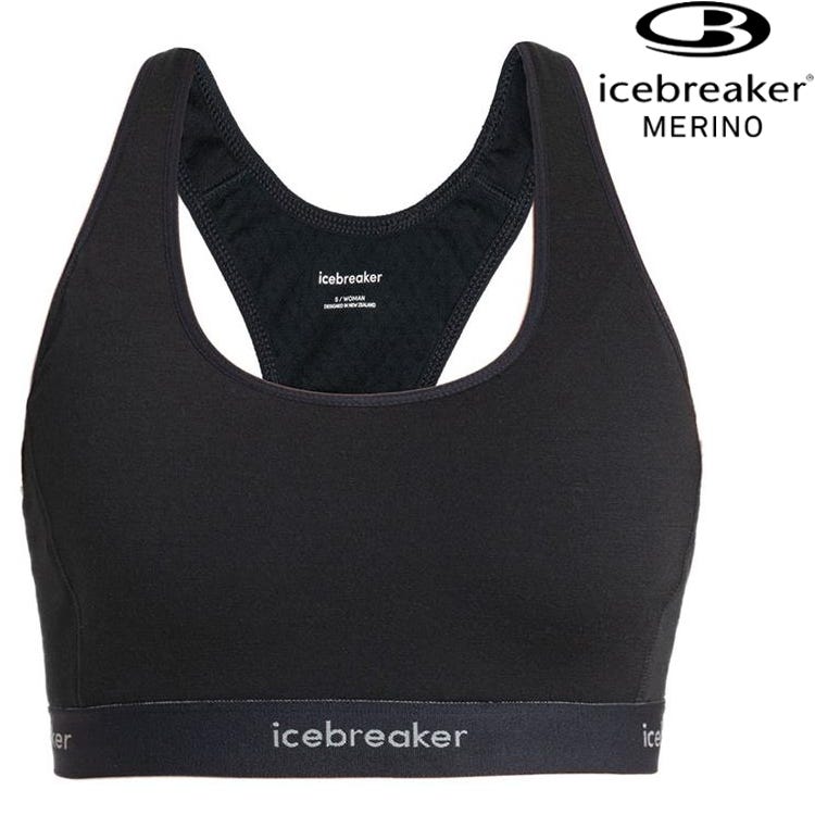 Icebreaker ZoneKnit™ Cool-Lite™ 女款 網眼透氣運動內衣(附內襯)-125 0A56Z5 001 黑色