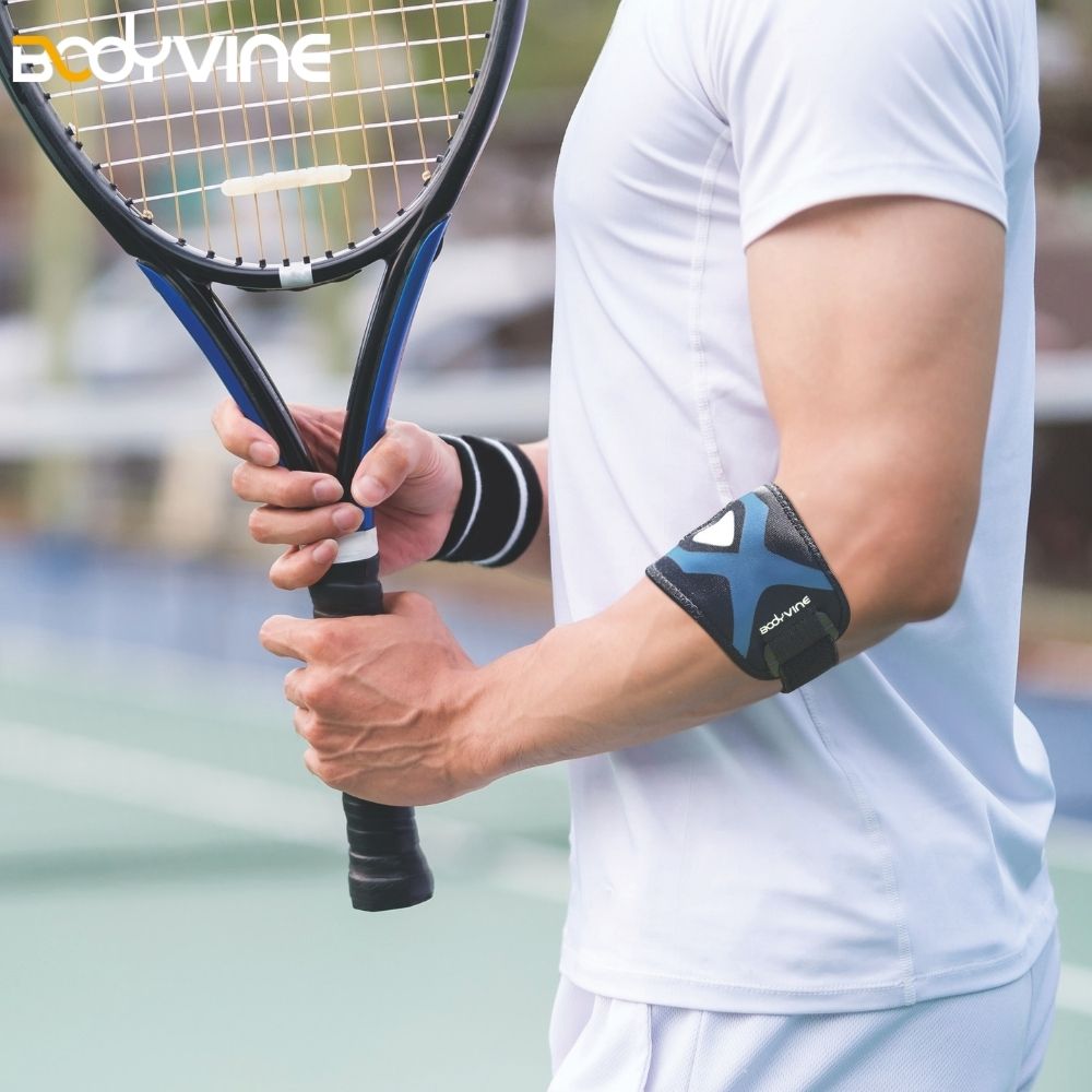 【BODYVINE巴迪蔓】「簡捷型」護肘加壓帶-1只｜高彈性Silprene加壓帶（附可拆卸矽膠加壓墊）