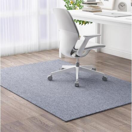 電腦椅地墊轉椅家用電競椅墊子電腦桌電腦椅地毯長方形純色地毯