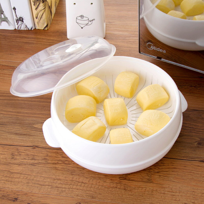 微波爐蒸籠 居家家微波爐專用蒸鍋家用加熱用品微波工具蒸盒饅頭包子器皿蒸籠【MJ193513】