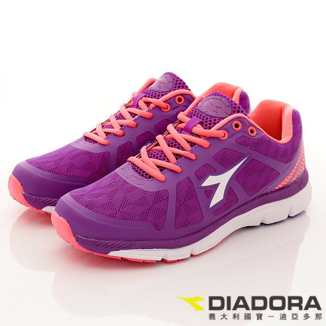 【DIADORA】彈力動感輕跑鞋-WR5517桃(女段)