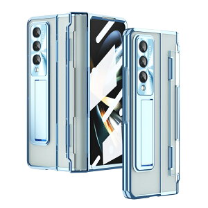 SAMSUNG 適用於三星 Galaxy Z Fold4 5G Fold 3 鋁合金鋼化蓋的觸控筆電容筆鉸鏈盒