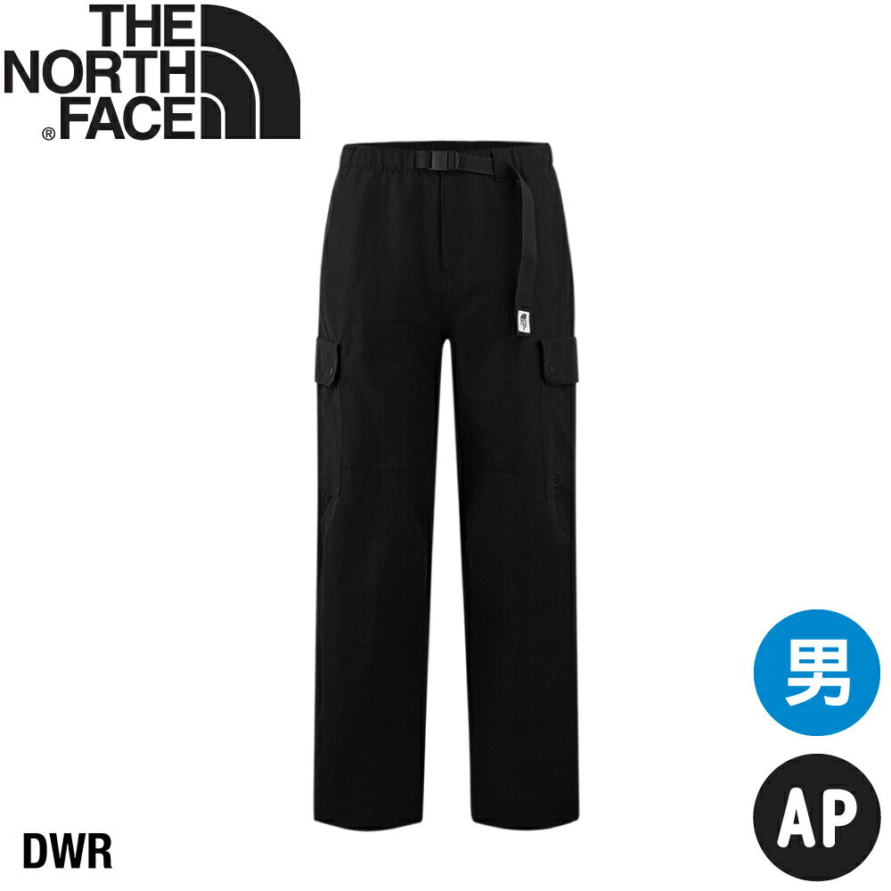 【The North Face 男 防潑水工裝長褲 AP《黑》】8DWS/休閒長褲/戶外/登山/運動長褲