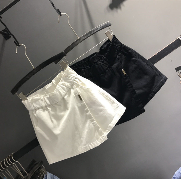 中大尺碼女裝 大尺碼短褲 高腰顯瘦A字包臀半身褲裙 休閒短褲休閒熱褲 打底褲 櫻桃嚴選