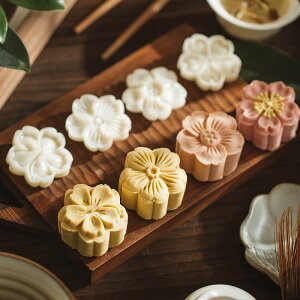 櫻花月餅模具 手壓式壓模 中式點心壓花家用卷卷綠豆糕糕點冰皮烘焙【不二雜貨】