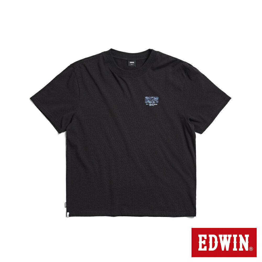 EDWIN 寬版 變色機器人短袖T恤-男款 黑色 #滿2件享折扣