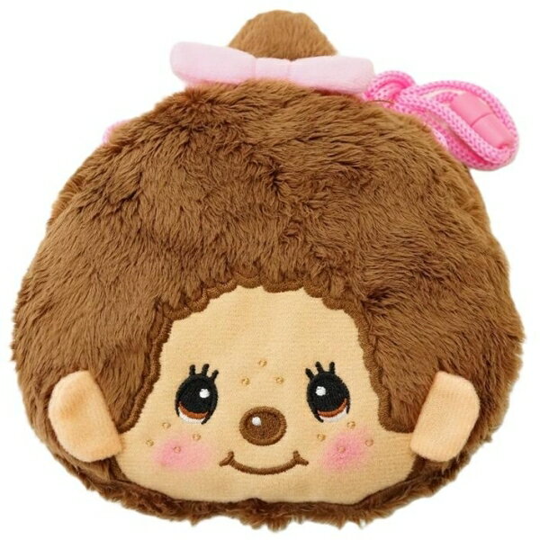 【震撼精品百貨】monchhichi_夢奇奇~日本 夢奇奇拉鍊零錢包覆繩-蝴蝶結*05290