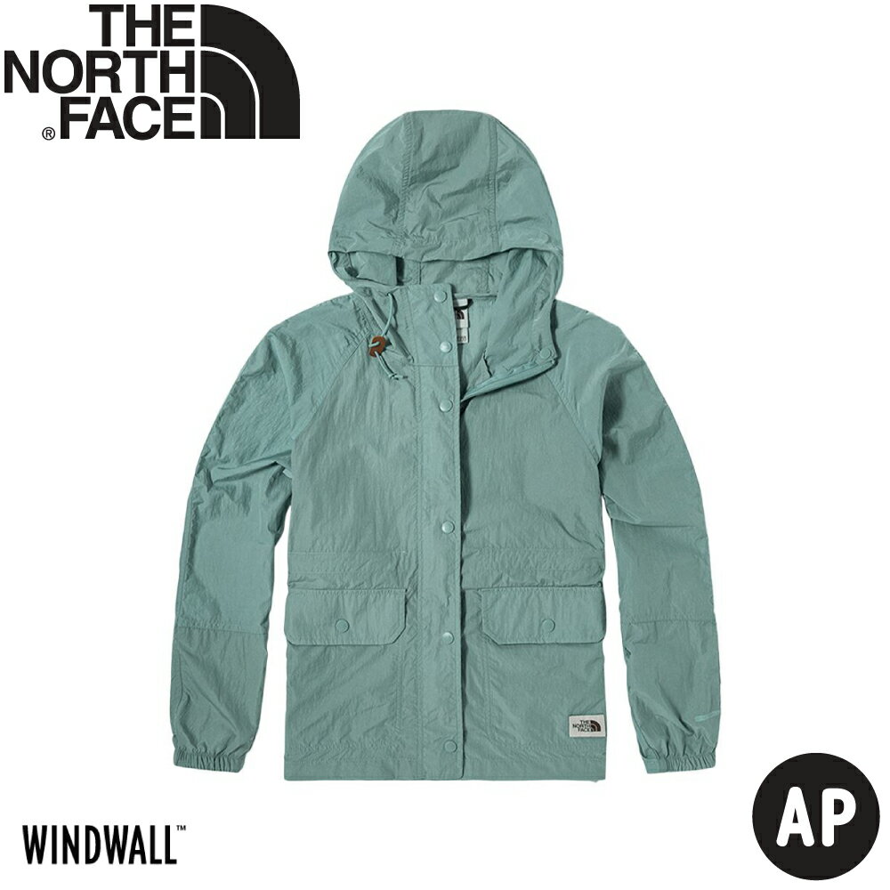 【The North Face 女 防風外套 AP《粉綠》】5AY9/衝鋒衣/防水外套/風雨衣