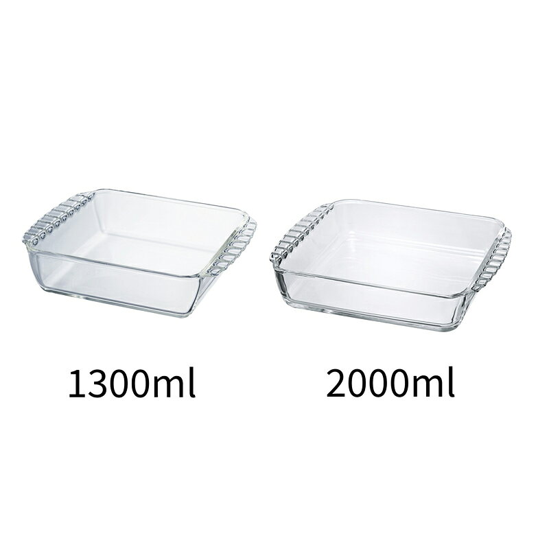 《HARIO》方形焗烤盤 1.3L & 2.0L(HKOZ-130-BK/HKOZ-200-BK)可烤箱・微波