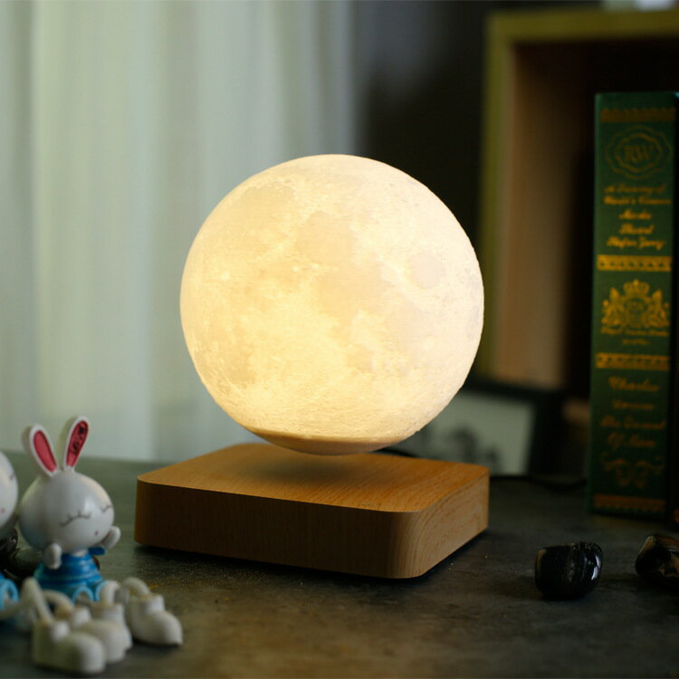 免運 可開票 快速出貨 磁懸浮月球燈浪漫燈光懸浮3D列印現代簡約家居磁懸浮擺件工廠