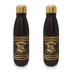 【哈利波特】Harry Potter 黑金霍格華茲校徽不鏽鋼瓶 水瓶