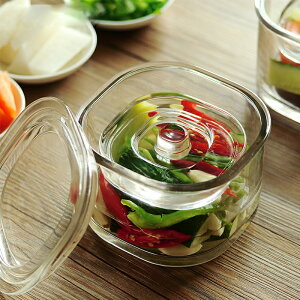 淺漬罐泡菜壇子加厚家用透明玻璃瓶子密封罐帶蓋一夜漬腌菜缸