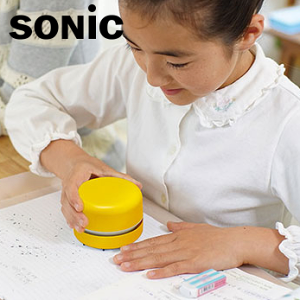吸塵器 日本 SONIC 免插電迷你桌面吸塵器 ( LV-1845 ) 黃色