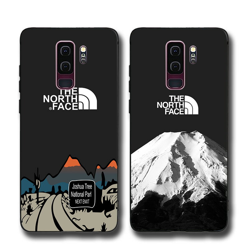 北面加州公路適用三星S8手機殼S9個性創意S9+磨砂潮男女簡約北面雪山矽膠新款全包可愛防摔軟殼超薄保護套