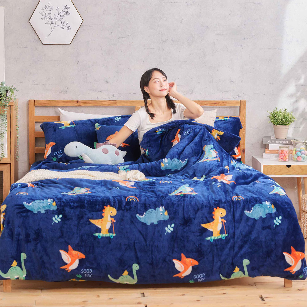 床包被套組(兩用毯被套)-單/雙/加大 / 法蘭絨 /多款任選 0