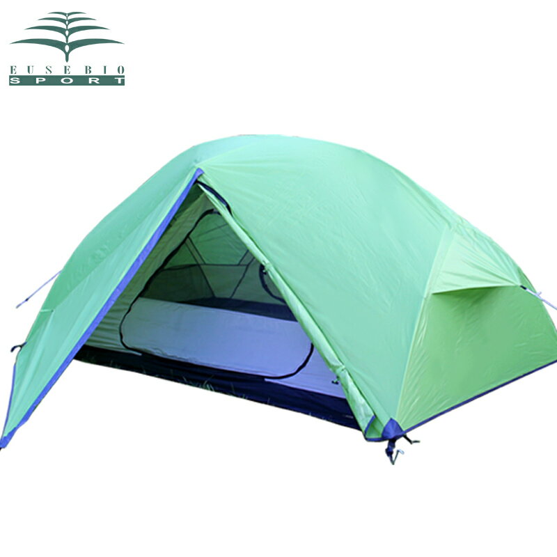 EUSEBIO帳篷戶外雙人雙層2-3人裝備防雨超輕鋁桿野外露營帳篷套裝