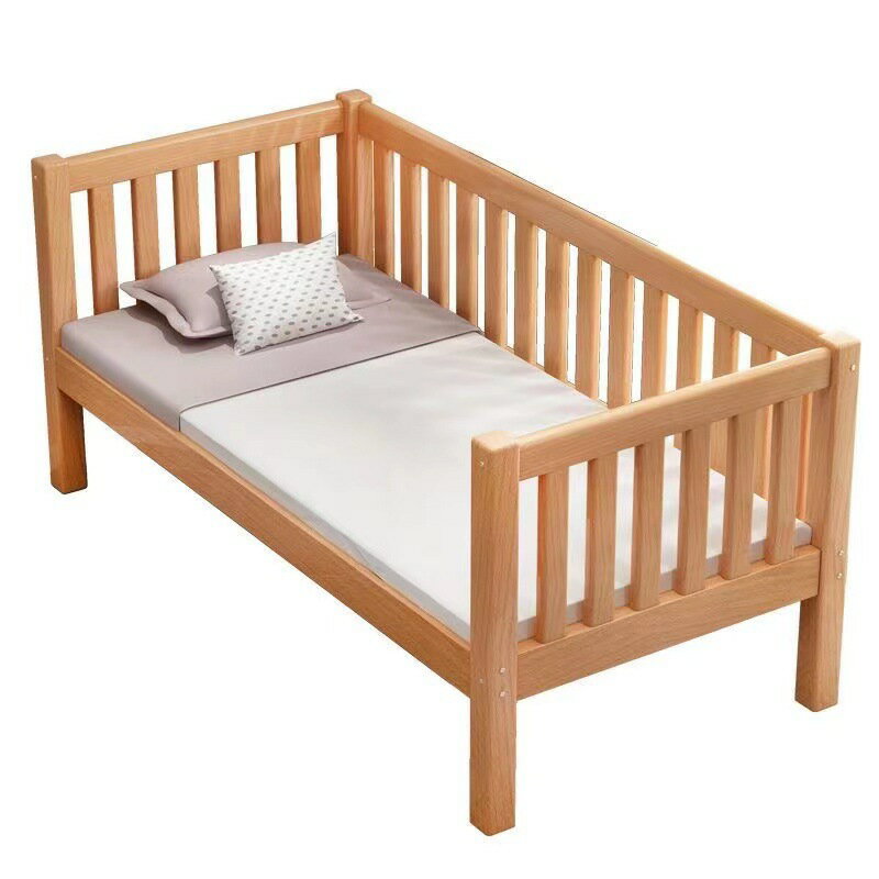 優樂悅~櫸木實木兒童床拼接床嬰兒床加寬床邊拼接神器平接床小床拼接大床