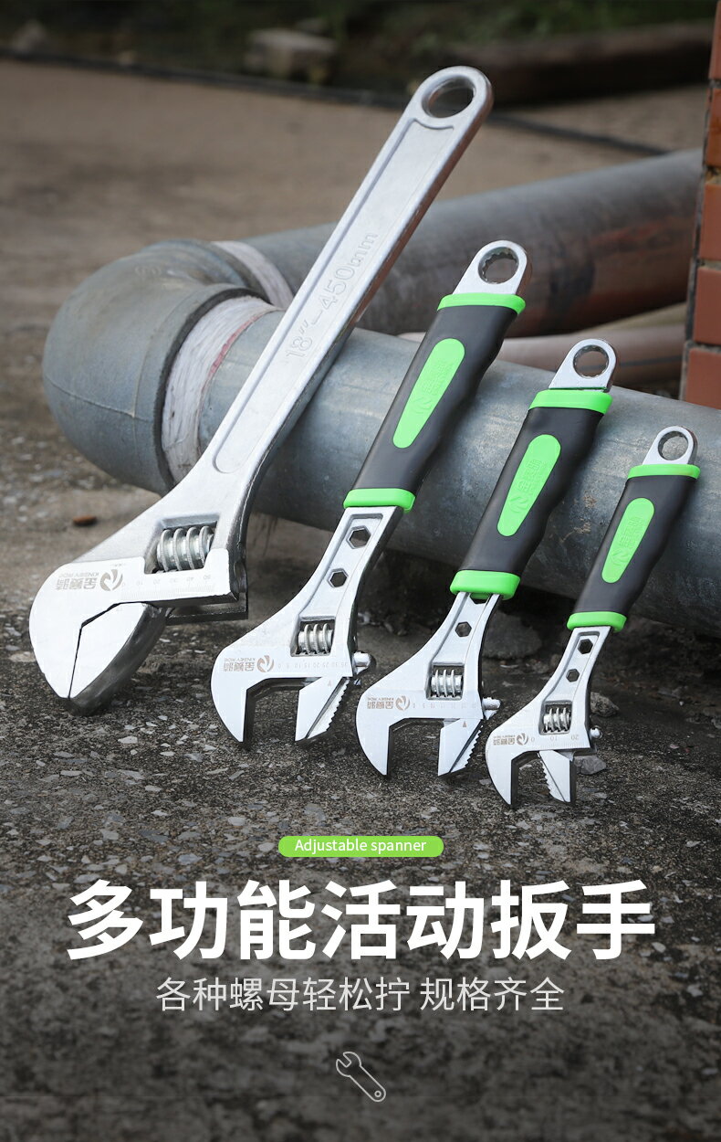 活動扳手工具套裝多功能活口扳手大開口工業級小扳子8寸12寸萬用| 協貿國際日用品生活10館| 樂天市場Rakuten