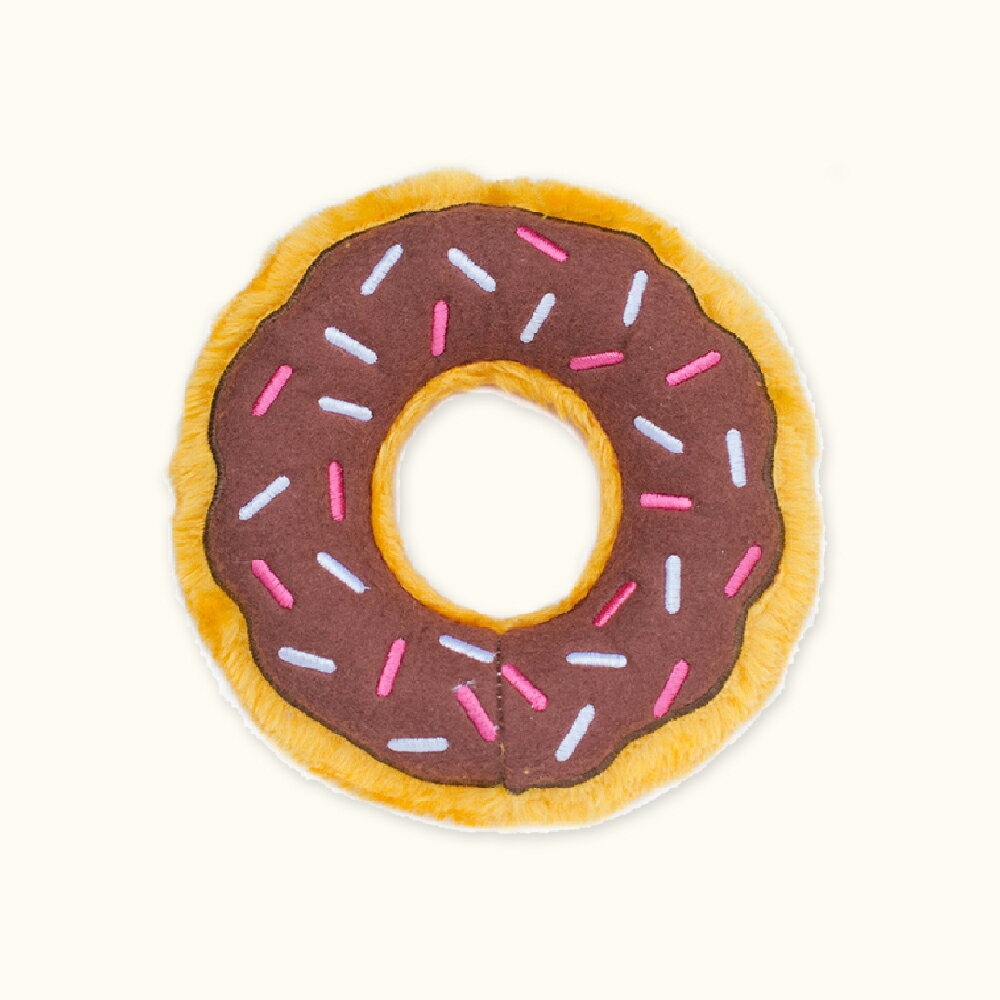 【SofyDOG】ZippyPaws 美味啾關係-巧克力甜甜圈 有聲玩具