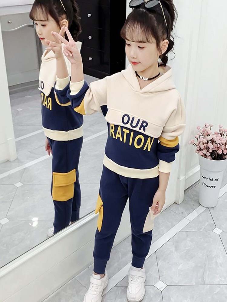 兒童女童春秋套秋季中大童件套衣洋氣潮衣