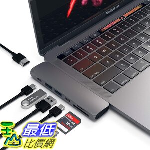 [8美國直購] 集線器 Satechi Aluminum Type-C Pro Hub Adapter with Thunderbolt 3 (40Gbs), 4K HDMI, USB-C Data, SD/Micro Card 0