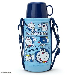 X射線【C962053】哆啦A夢 2way不鏽鋼水壺670ml(藍),隨手瓶/保溫杯/直飲式水壺/保冷保溫/環保