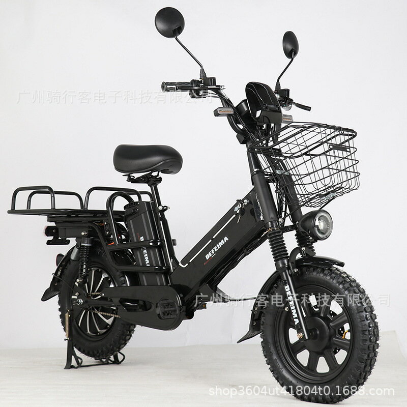 【雙電池長續航】電動腳踏車 電動車 電瓶車 越野電動車 哈雷款電動車 240W強勁馬力 21A大容量 外送專用 快遞專用 長途代步 雙電池設計