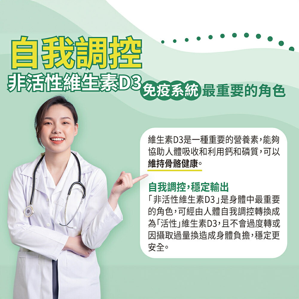 ＵＴＯ｜中化健康360 日光維生素D3軟膠囊(60顆/盒) 台灣公司貨/開立發票 3