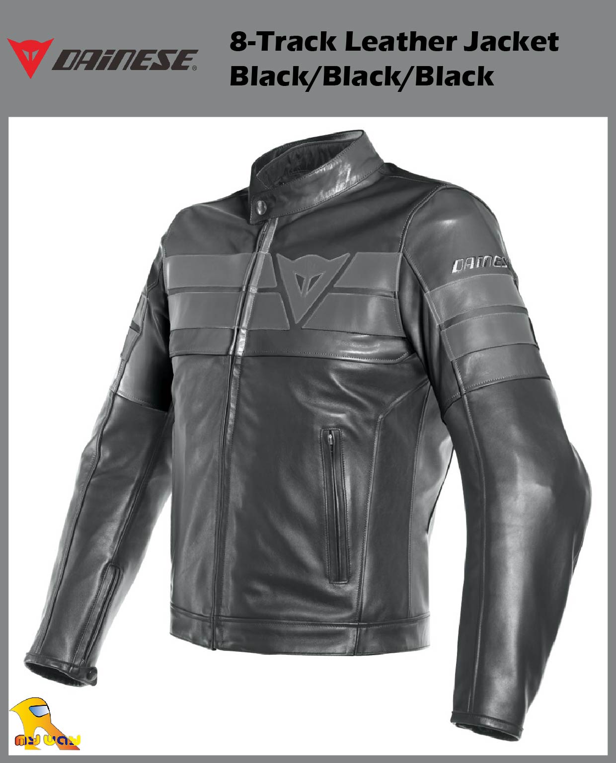 ~任我行騎士部品~ Dainese 8-Track Leather Jacket 黑黑黑 牛皮 防摔衣 保暖內裡 休閒