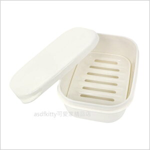 asdfkitty可愛家☆日本INOMATA攜帶式長方型白色肥皂盒-旅行.游泳都好用-適用普通大小肥皂-日本製