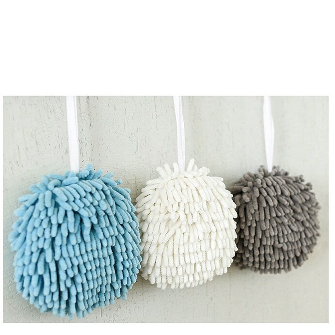 ✨台灣現貨📦 雪尼爾擦手球 多功能擦手巾 可掛式吸水速乾 #丹丹悅生活