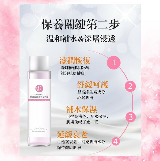 【POSITIVE WOMAN】【正的女人】水母膠原極速浸透補水亮妍露155ml 2