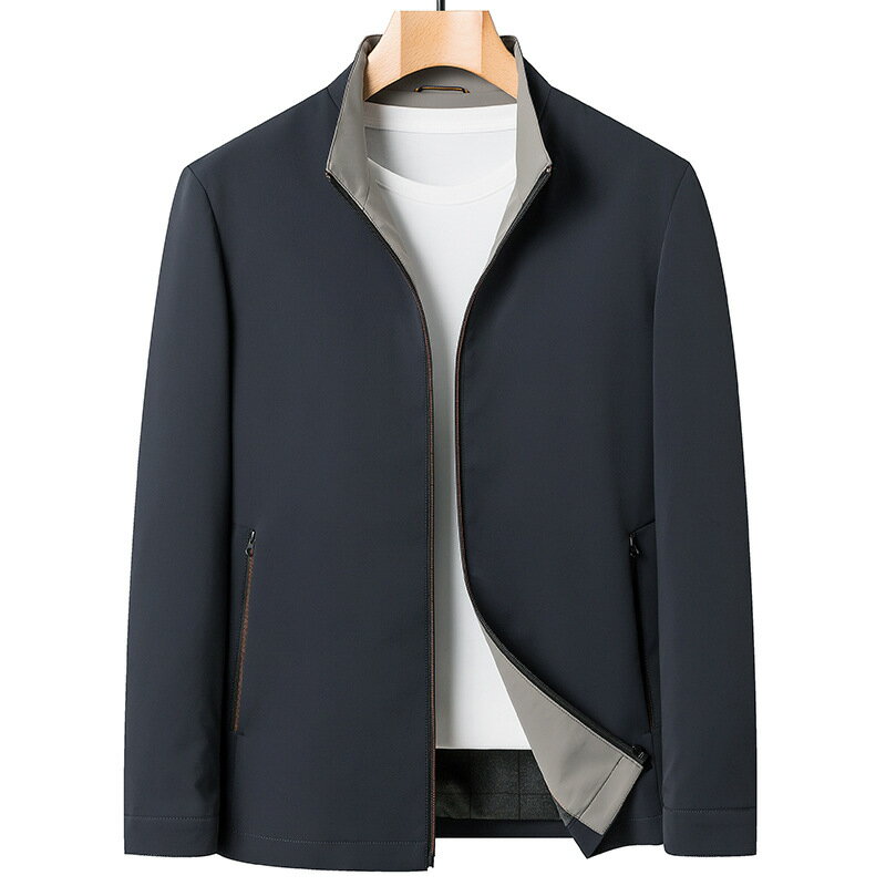 現貨+預購 防風外套休閒夾克-彈力抗皺透氣立領男外套3色74gr7【獨家進口】【米蘭精品】