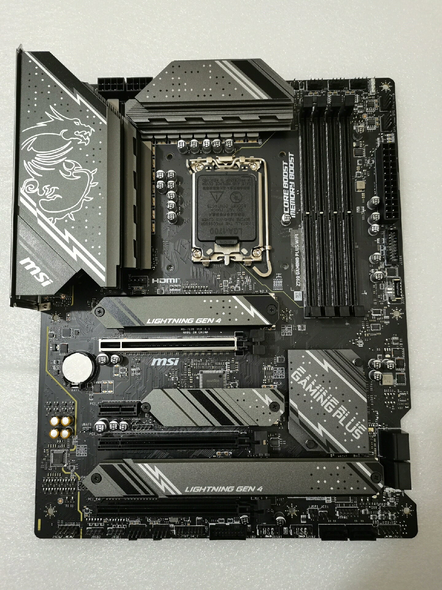 微星Z790 GAMING PLUS WIFI D5 主機板 電競遊戲主機板 官網保固 現貨1張 附檔板 提供開機影片 店保1個月