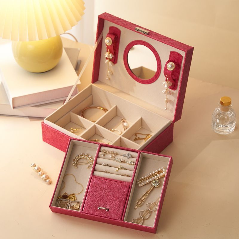 飾品盒 歐式公主大容量首飾盒 多功能珠寶首飾收納盒 耳環項鏈 飾品收納盒