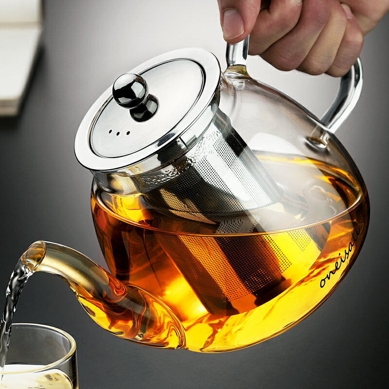 玻璃泡茶壺過濾耐熱高溫家用燒水壺功夫爐器小號煮茶具套裝加厚單