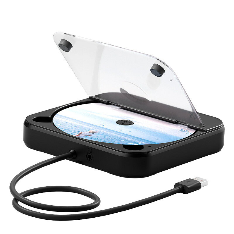 便攜式車載CD機USB無損連接HIFI多功能車載CD機車載外接cd播放器