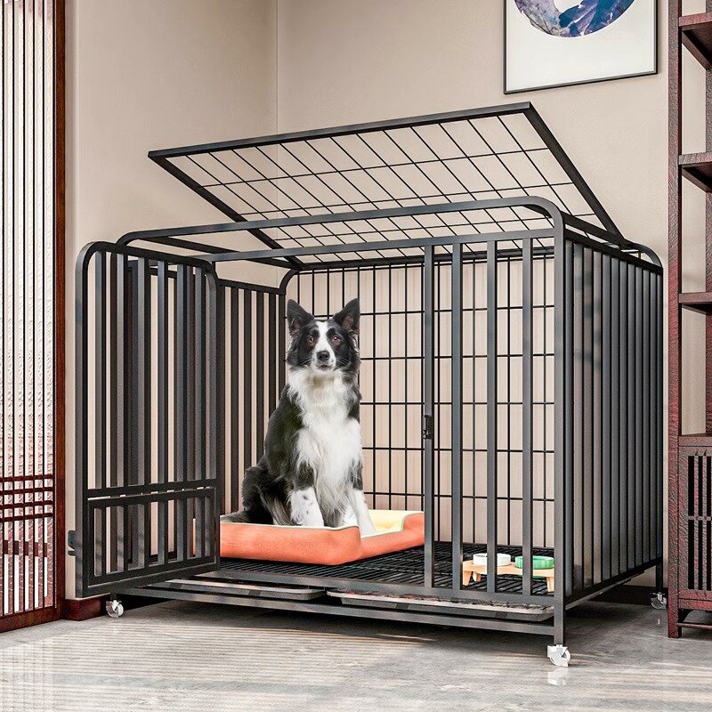 【全球優品匯】加粗狗籠子大型犬室內外金毛中型犬邊牧小型犬寵物拉多帶廁所狗籠